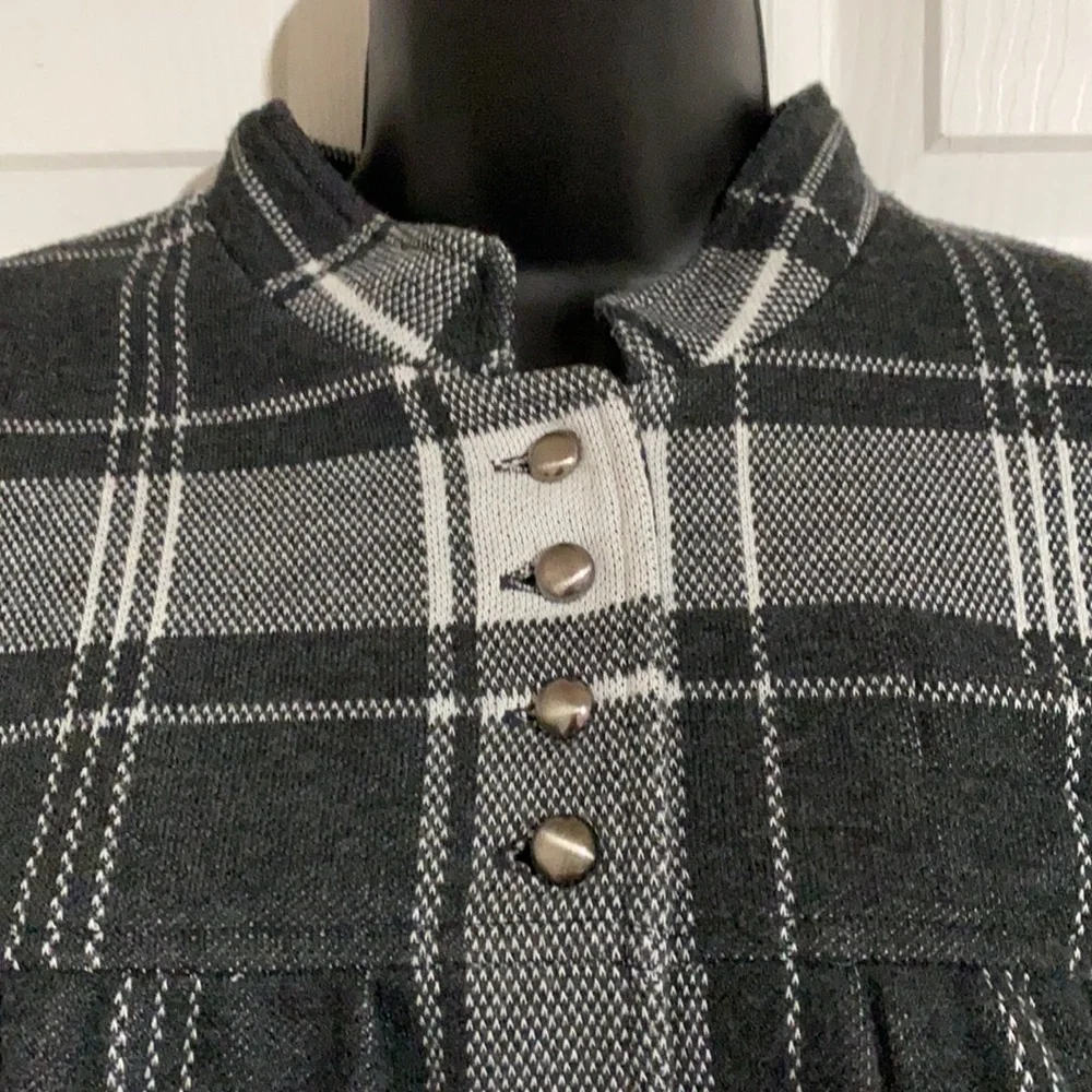 Mixit Black & White Plaid Coat Sz XL